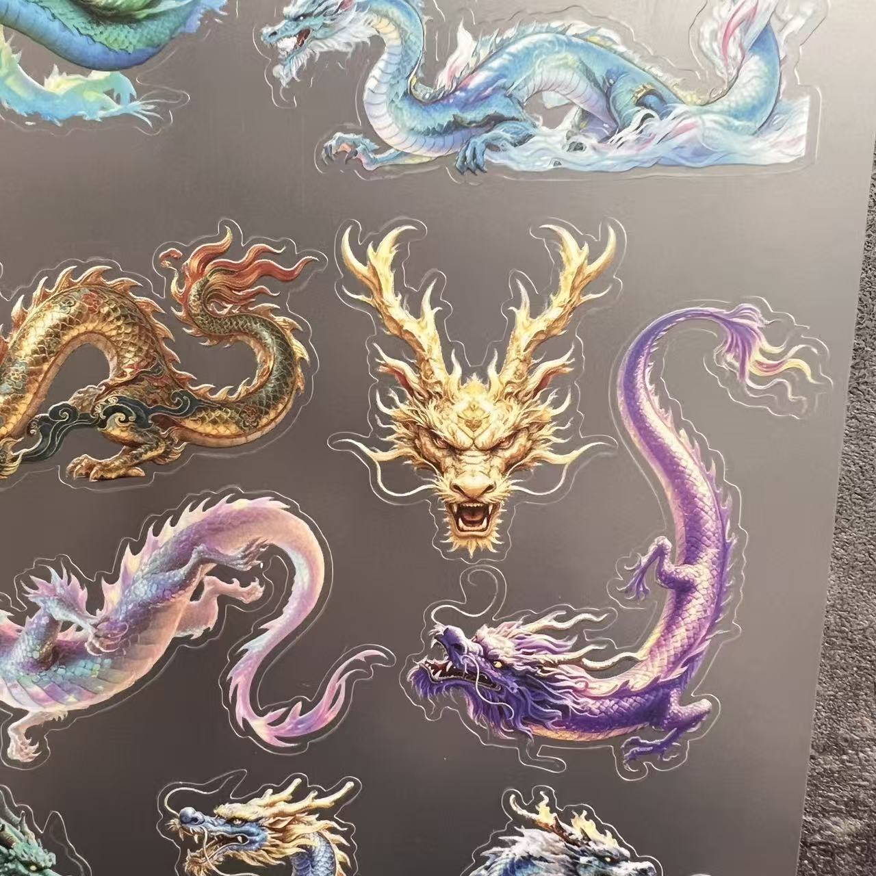 A0140--Traditional Dragon PET Sticker 1 Pcs A5 Size
