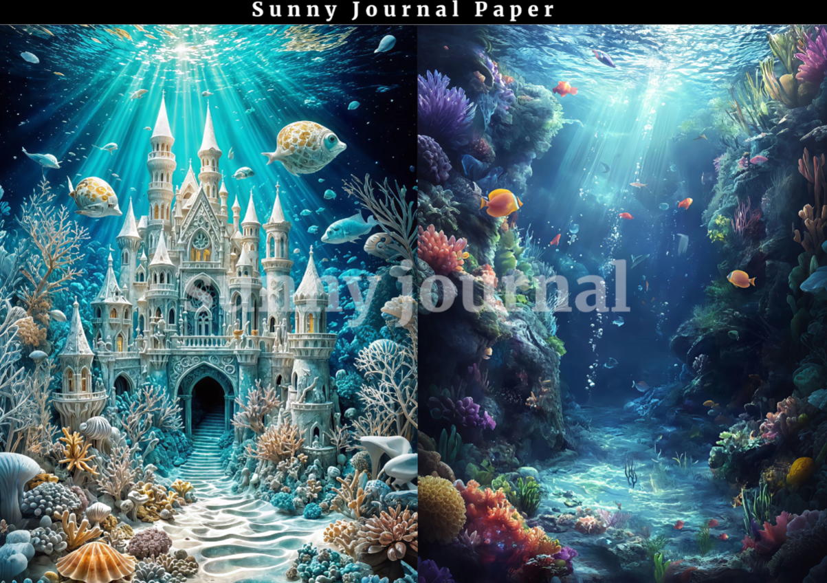 B0034-Ocean Series Underwater A5 paper no repeat