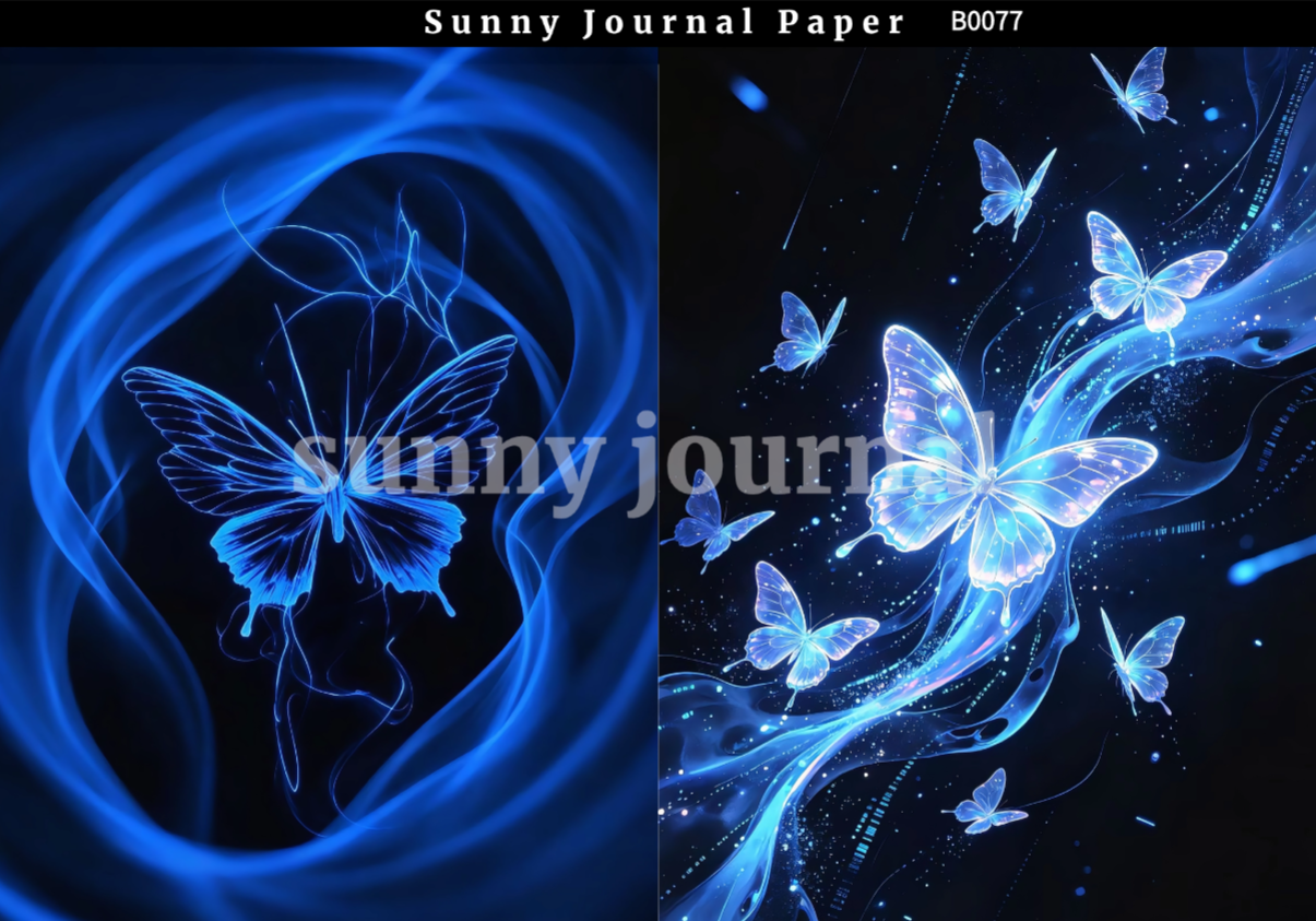 B0077- Klein Blue Y2K Aesthetic Ethereal Paper Paper A5 paper 10pcs no repeat