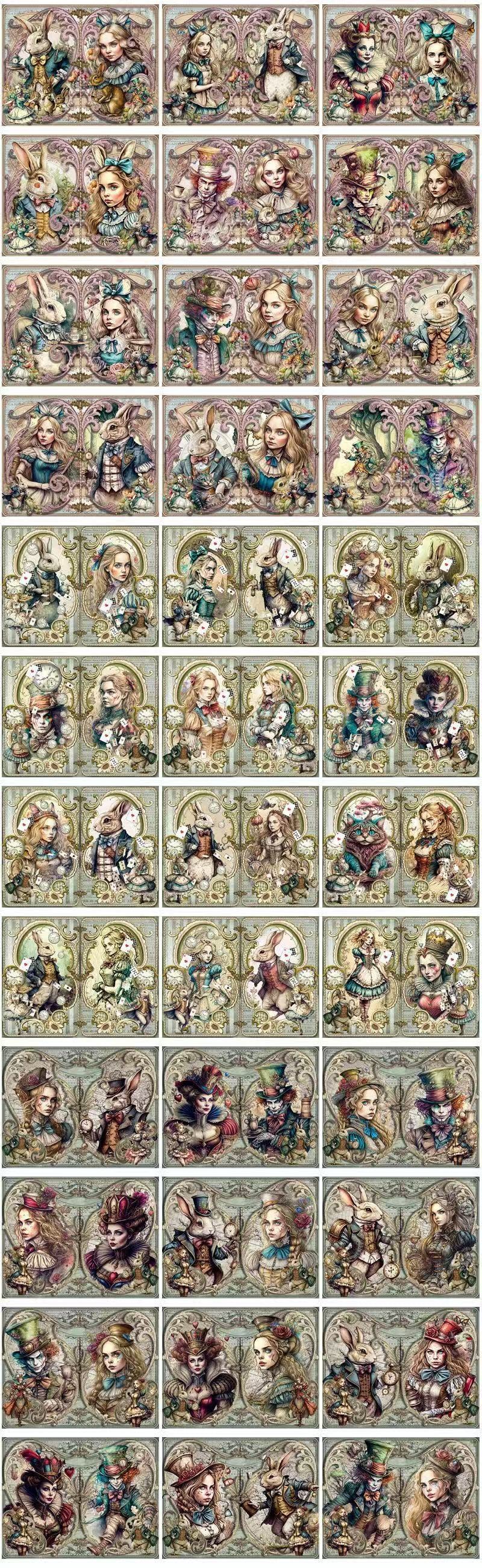 Alice in Wonderland Sticker Pack 7 designs