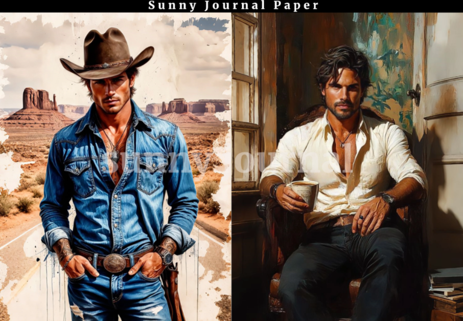 B0038-Spicy men 20 images A5 paper no repeat