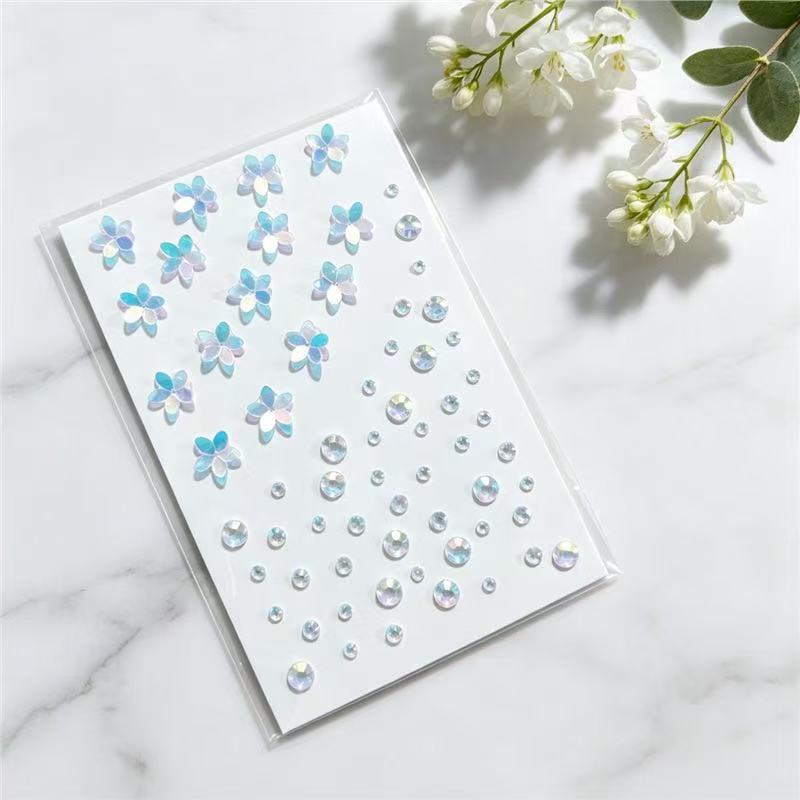 GraIridescent Holographic Acrylic Gem 3D Stickers