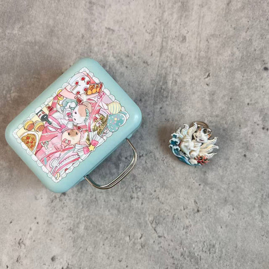 Sunny Handmade Blue Ocean Nine-tail Fox Journal Clips
