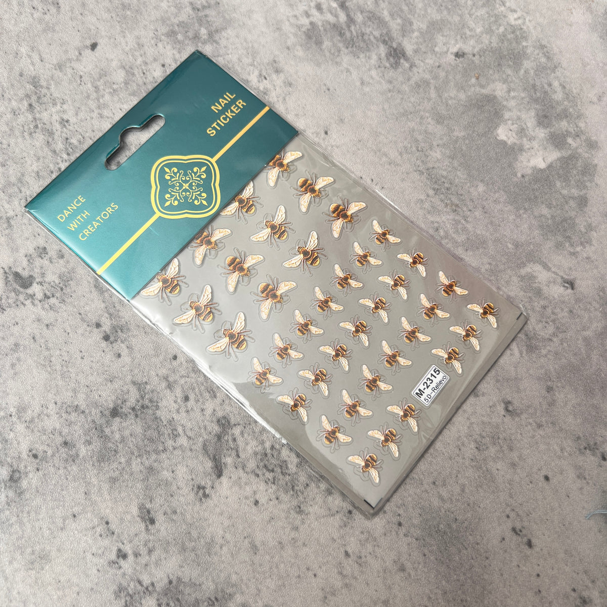 Mini Bees Embossed 3D Sticker
