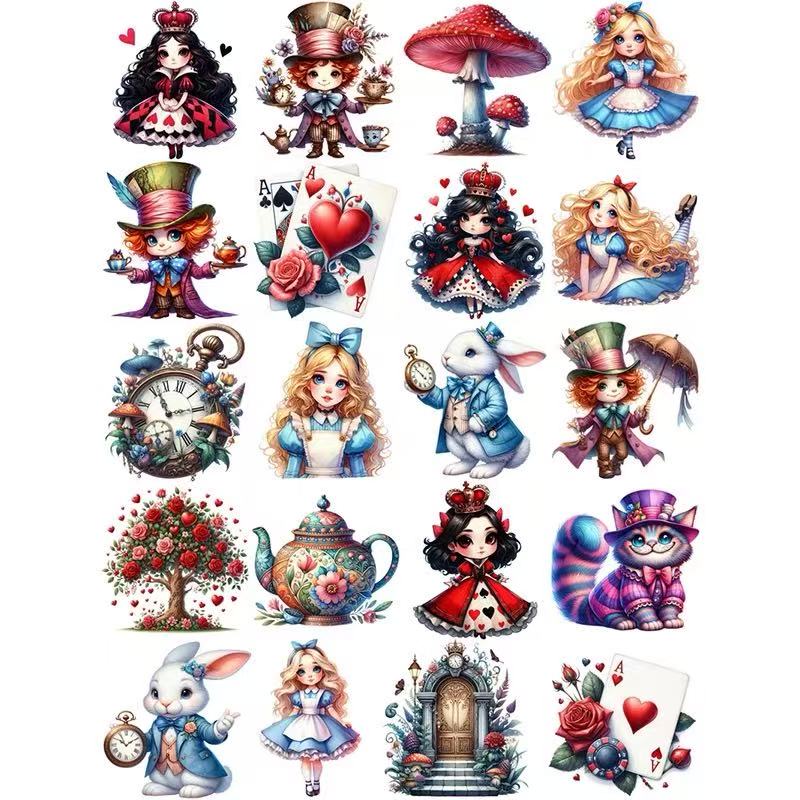 Alice in Wonderland Sticker Packs 11 designs
