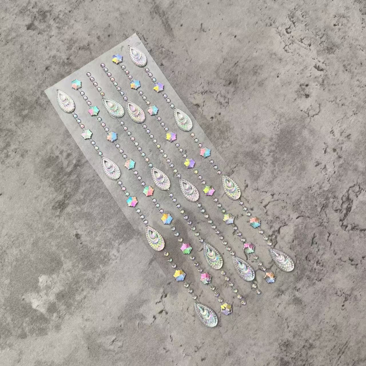 Connected Strip Water Drop 3D Stickers