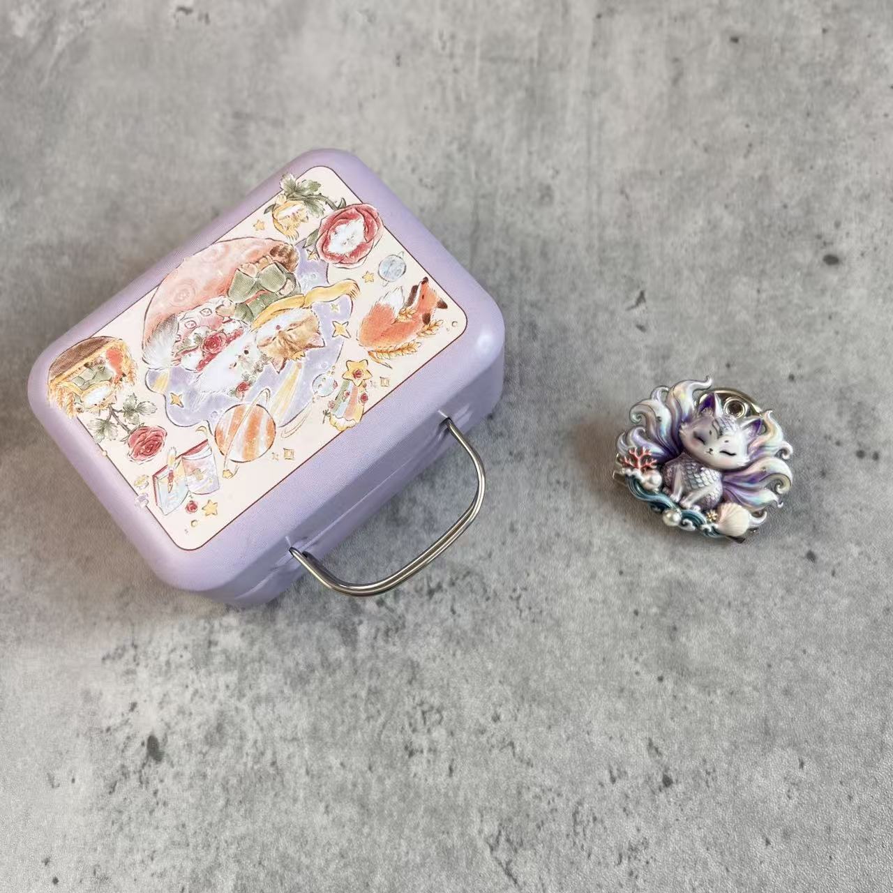 Sunny Handmade Purple Nine-tail Fox Journal Clips