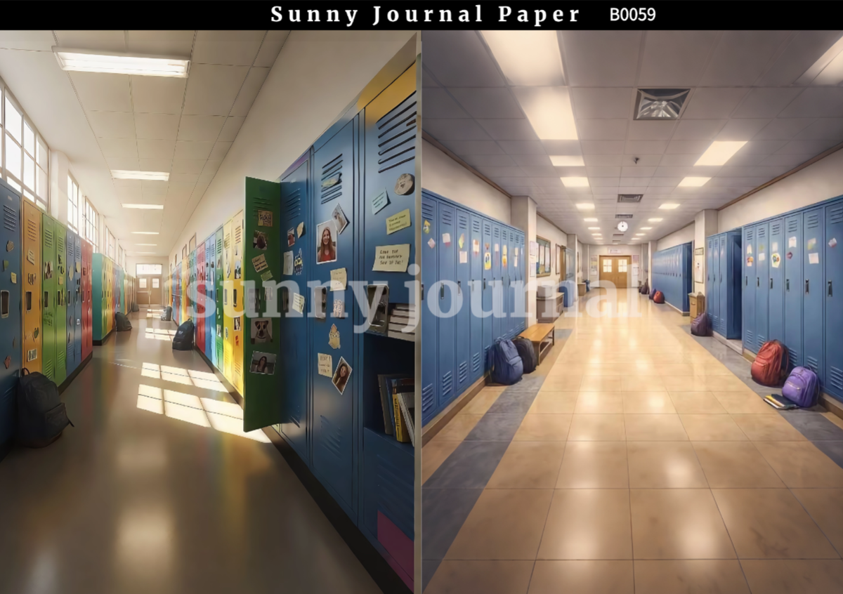 B0059-Court & School Background Paper A5 paper 10pcs no repeat