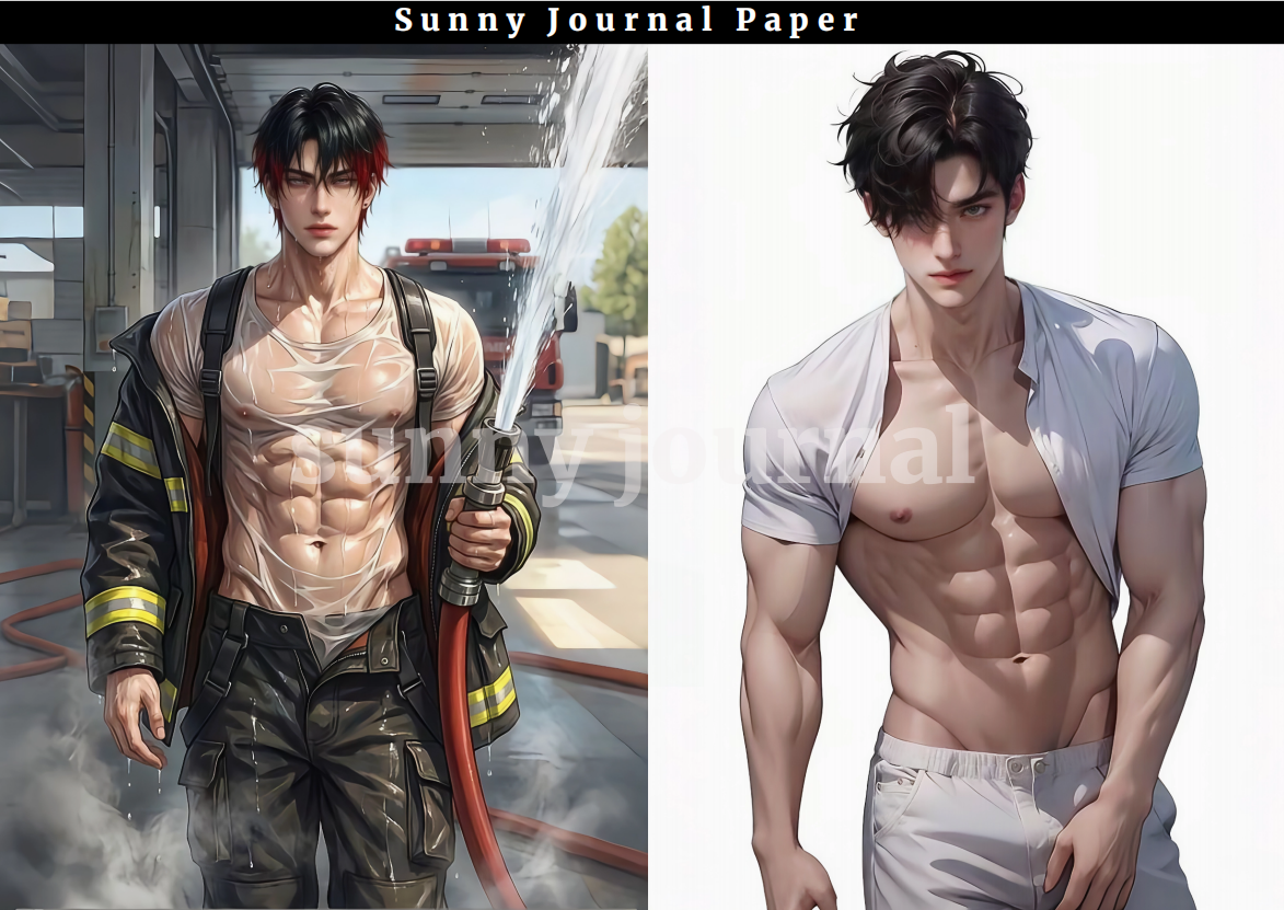 B0004-Spicy Boys A5 Paper 10 pcs no repeat
