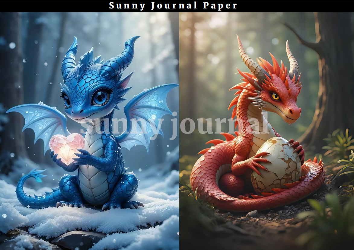 B0012-Dragon baby A5 Paper 10 pcs no repeat