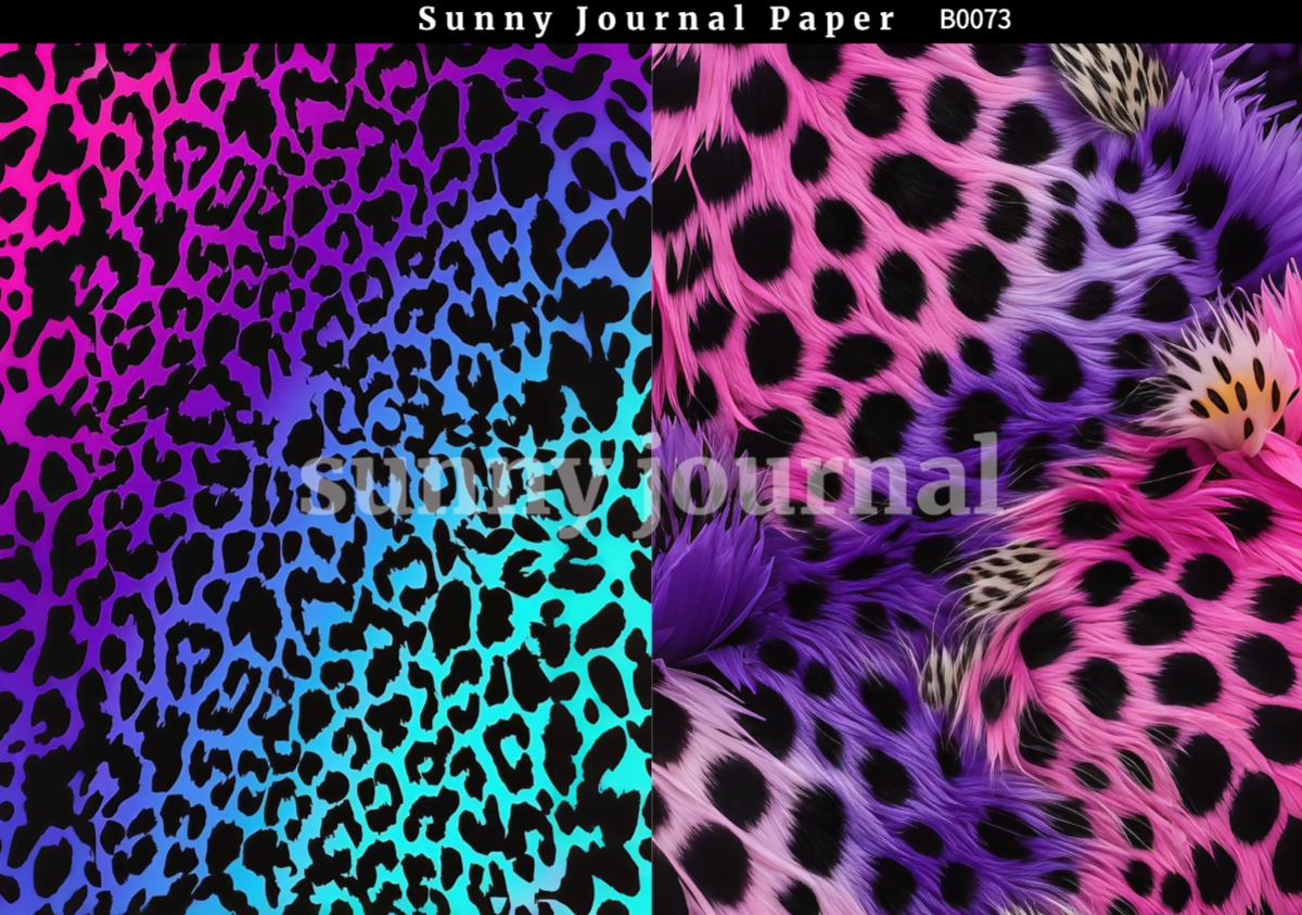 B0073-Animals Texture Paper A5 paper 10pcs no repeat