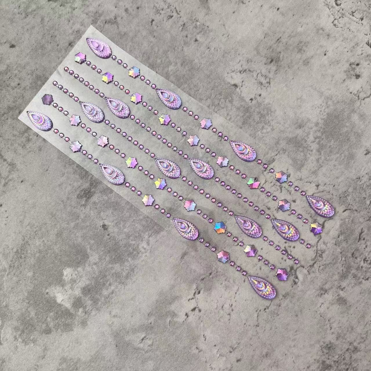 Connected Strip Water Drop 3D Stickers
