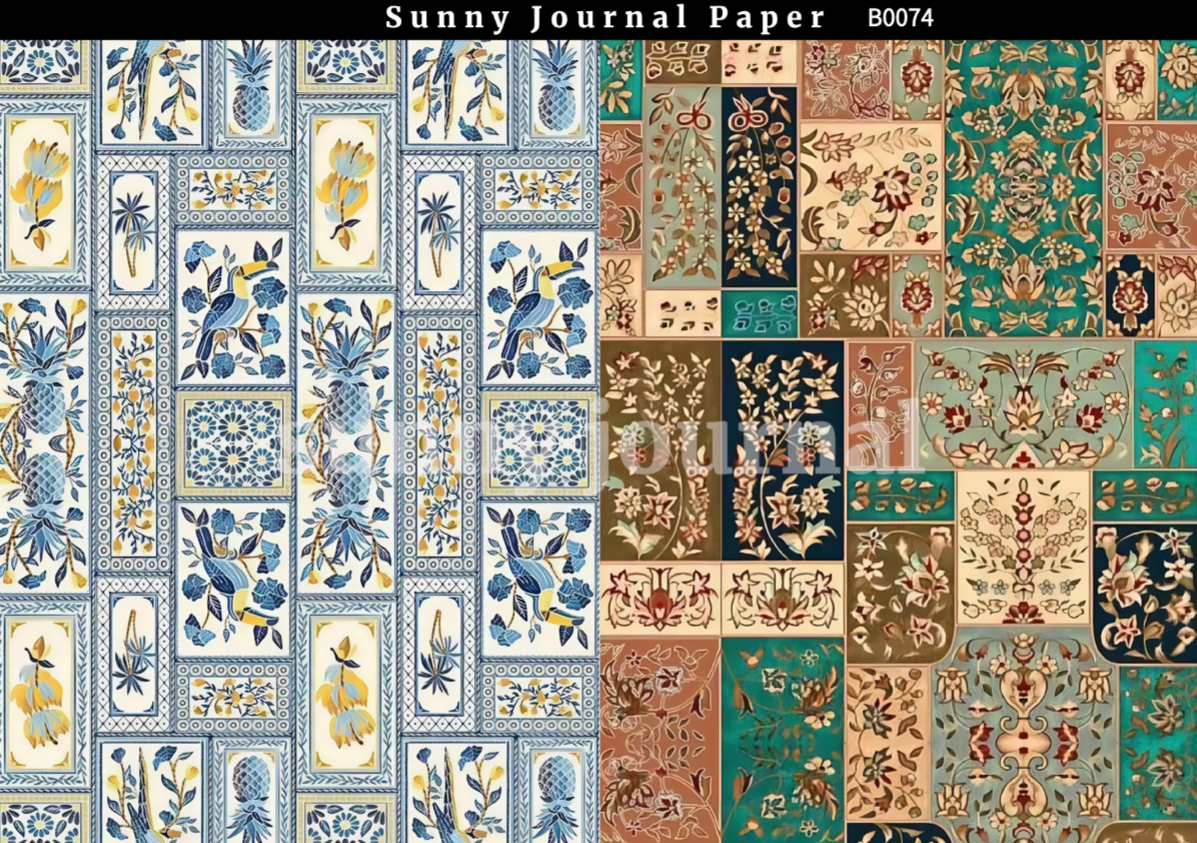 B0074-Boho Style Paper A5 paper 10pcs no repeat