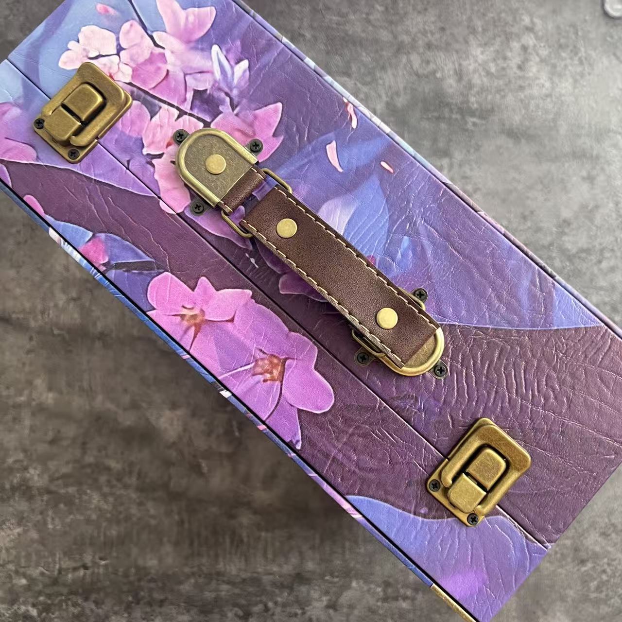 D0025 Purple Fox Fairy Wooden Box