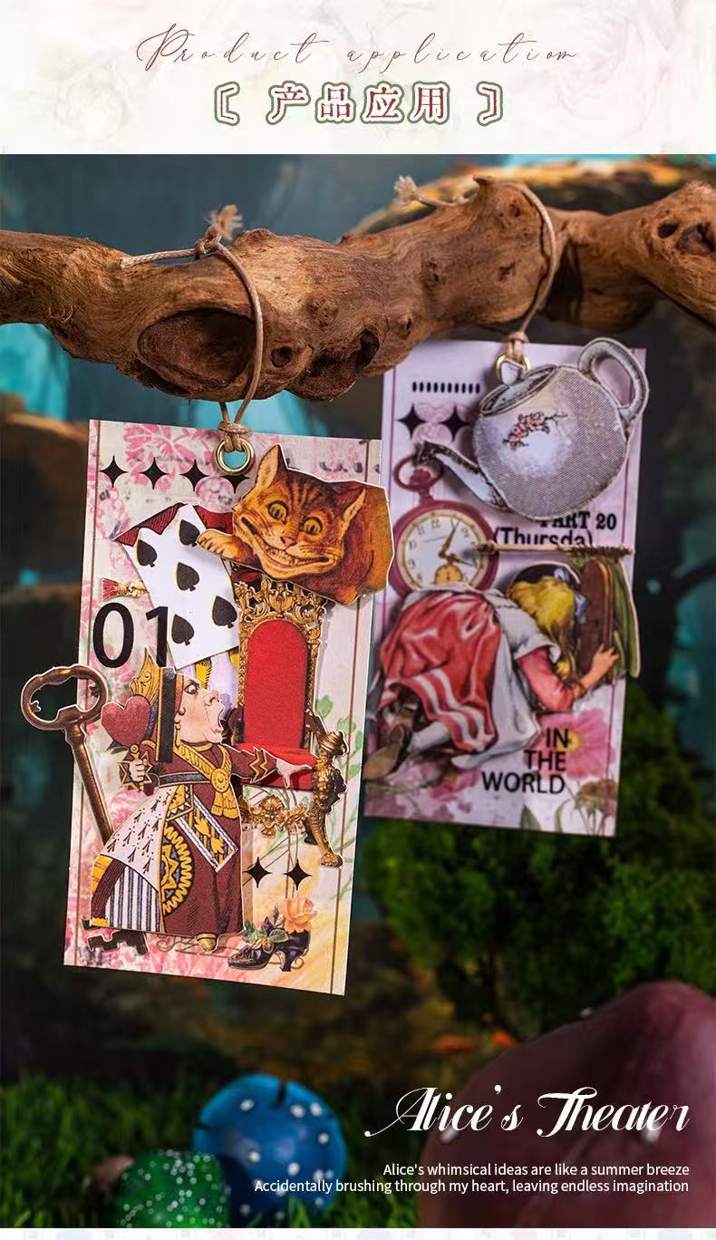 Alice in Wonderland Sticker and Paper Pack 4 design