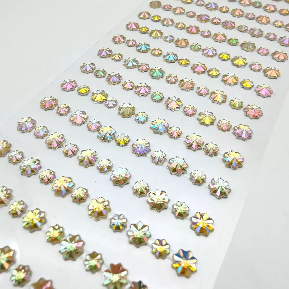 Connected Strip Snow flake 3D Stickers