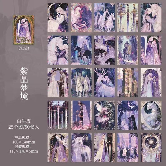 Magic Fantasy Background Scrapbook Paper 50 Sheets Per Pack