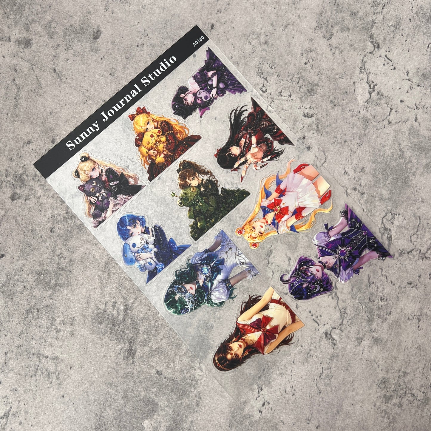A0180--Gothic Sailor Moon PET Sticker 1 Pcs A5 Size