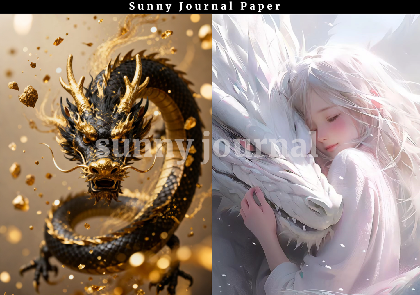 B0021-Tradition Coloful Dragon A5 paper no repeat