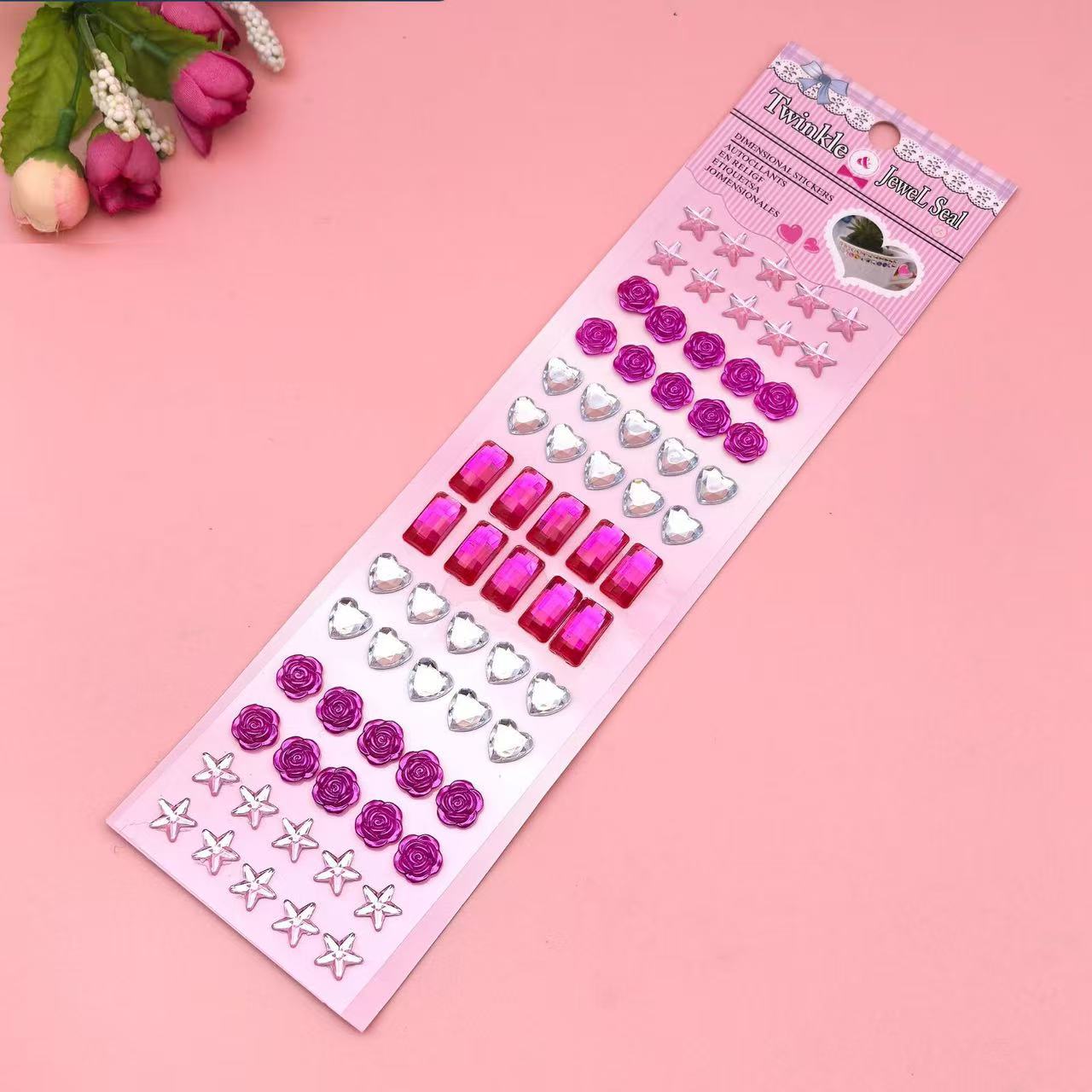 Colorful Gems 3D Stickers