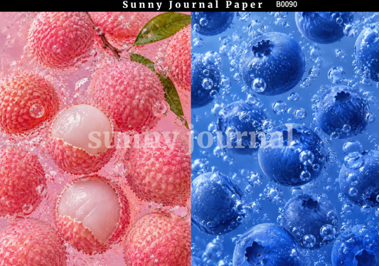 B0090-Various Fruit Background A5 paper 10pcs no repeat