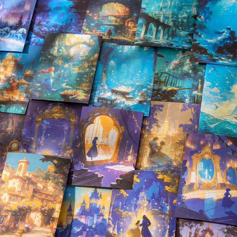 Wonderful Day Fairy‑Tale Themed Background Stickers 10pcs one pack