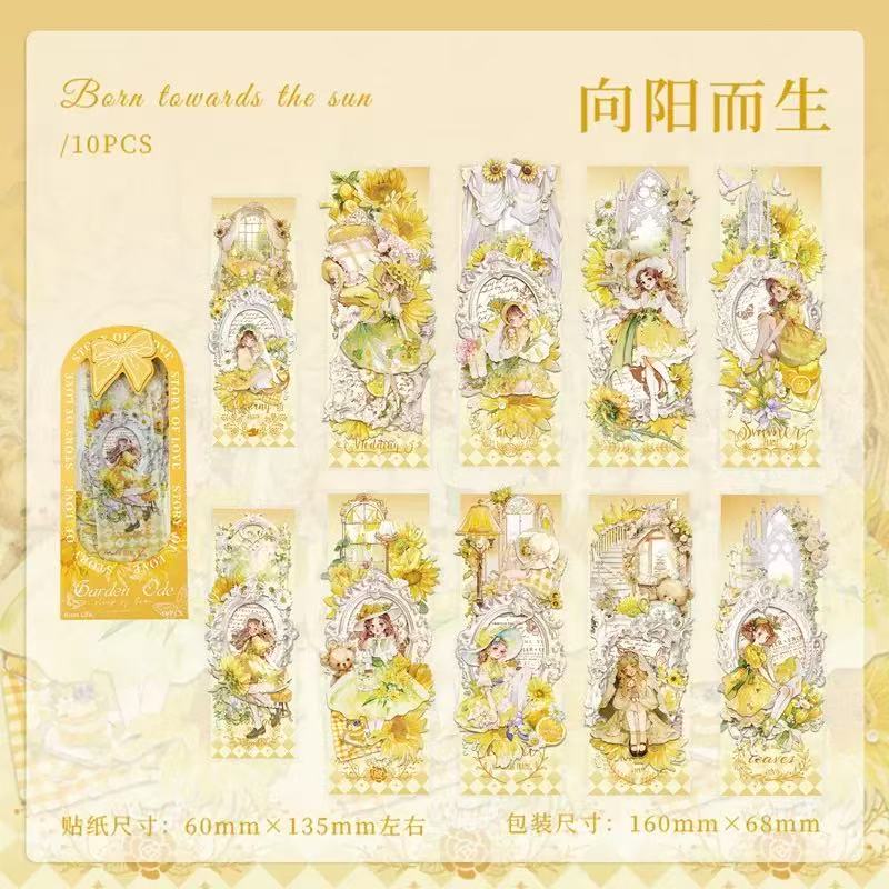 Vintage Sweet Girls PET Stickers 10 Sheets Per Pack