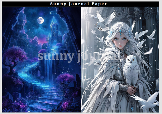 B0001-Fantasy A5 Paper 10 pcs no repeat