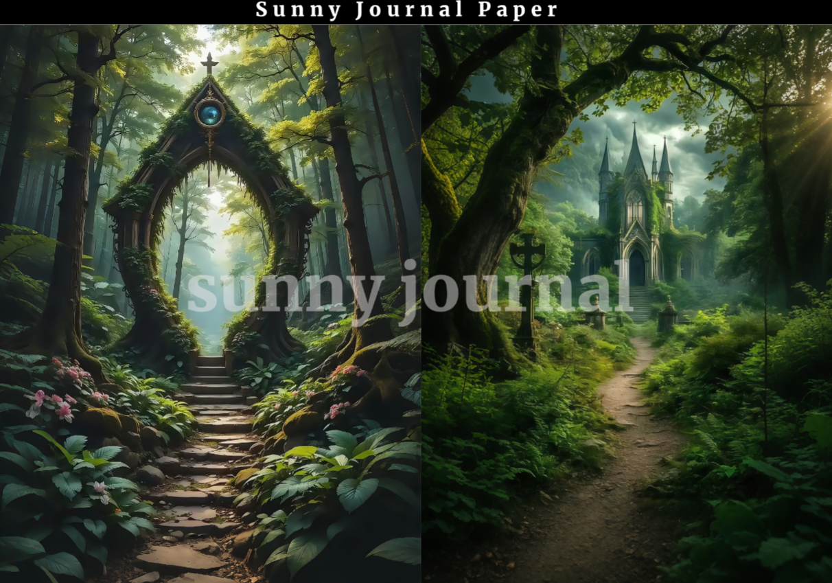 B0046-Magic Background A5 paper 10pcs no repeat