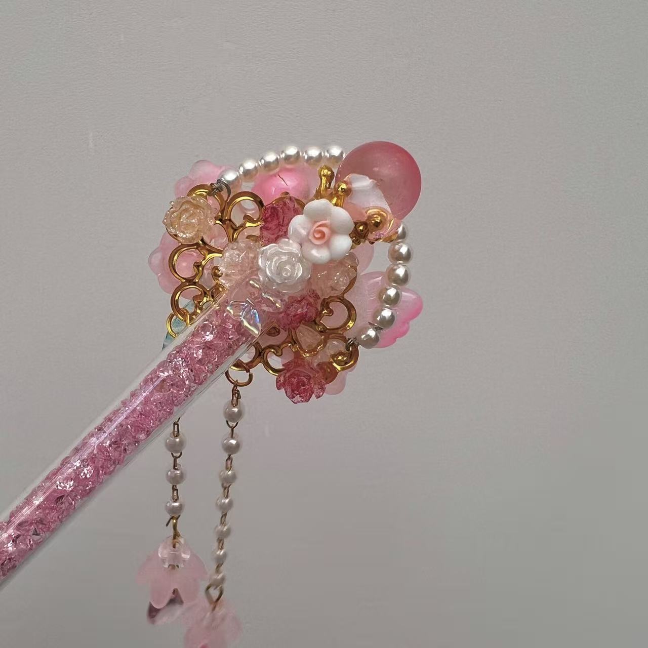 Handmade Pink Cherry Carving Knife Pen Cutter for Journaling