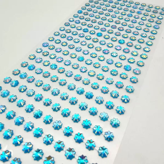 Connected Strip Snow flake 3D Stickers