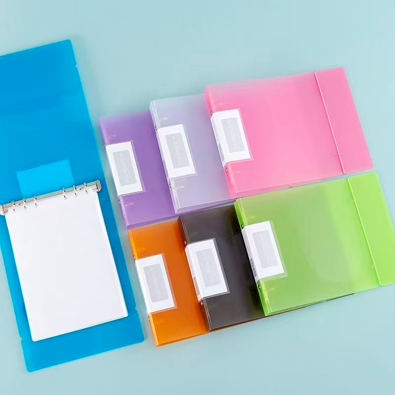 A5 Horizontal Loose-Leaf Binder, Clear Pocket Pages, Transparent Display Folder, Journal Organizer