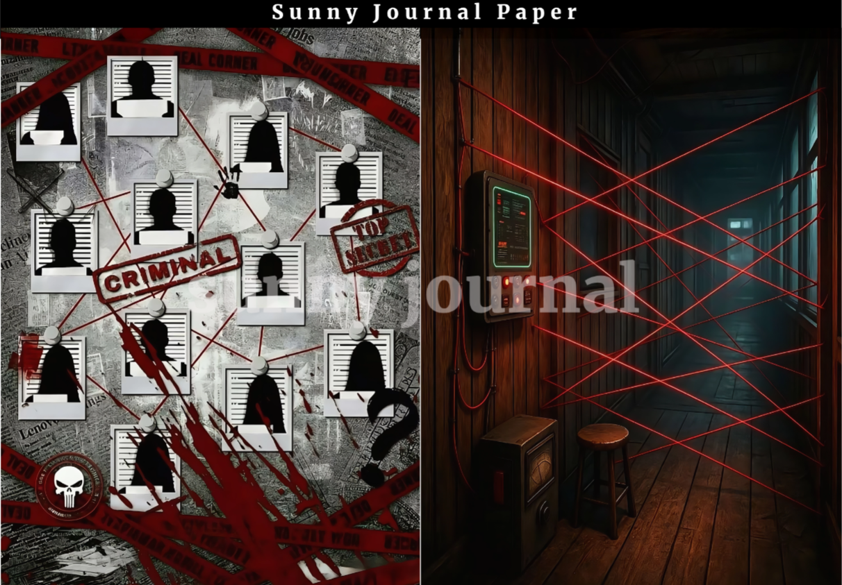 B0051-Crime Scene Detective Style A5 paper 10pcs no repeat