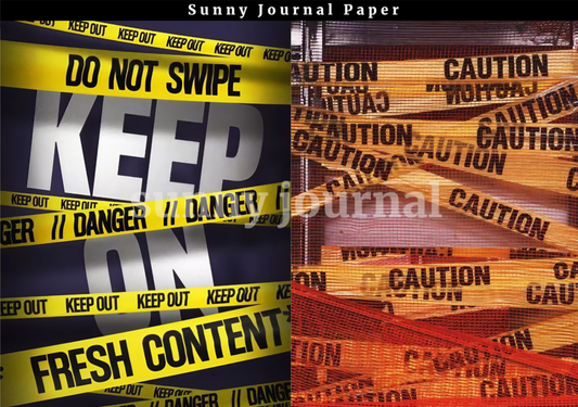 B0051-Crime Scene Detective Style A5 paper 10pcs no repeat
