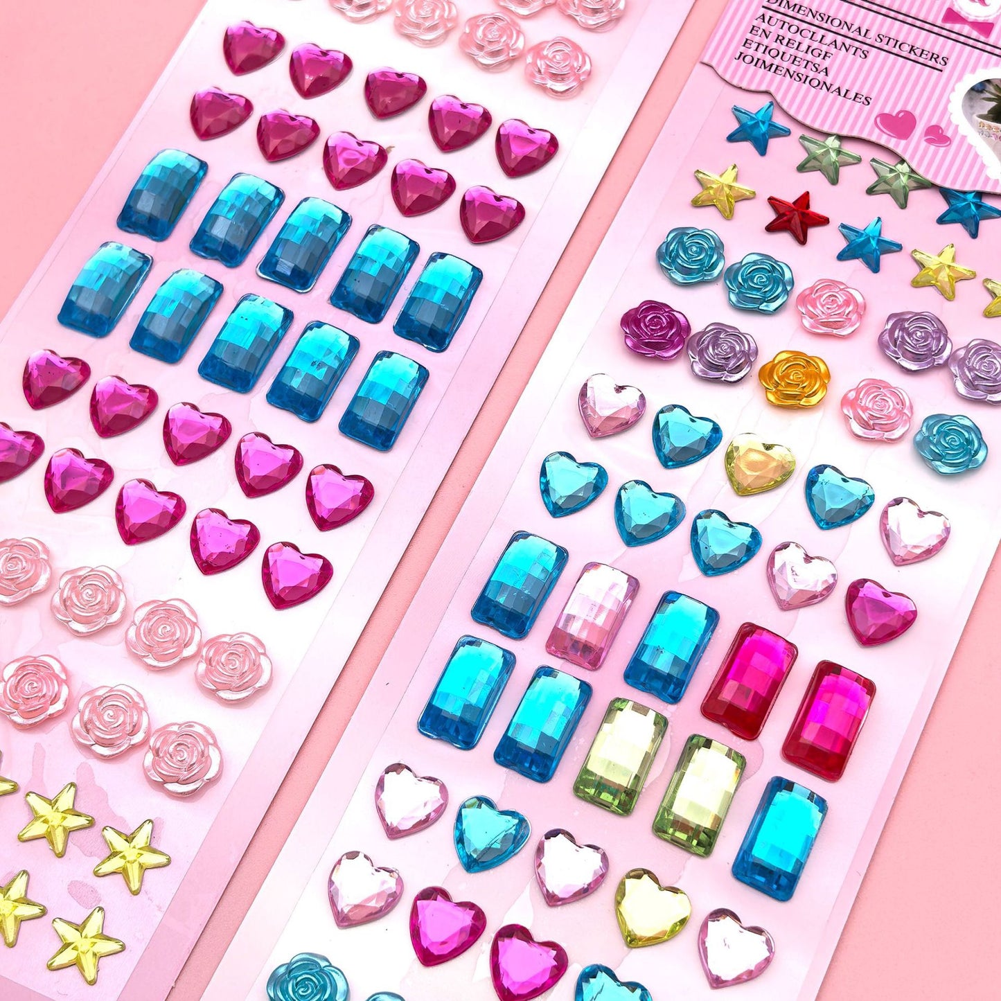 Colorful Gems 3D Stickers