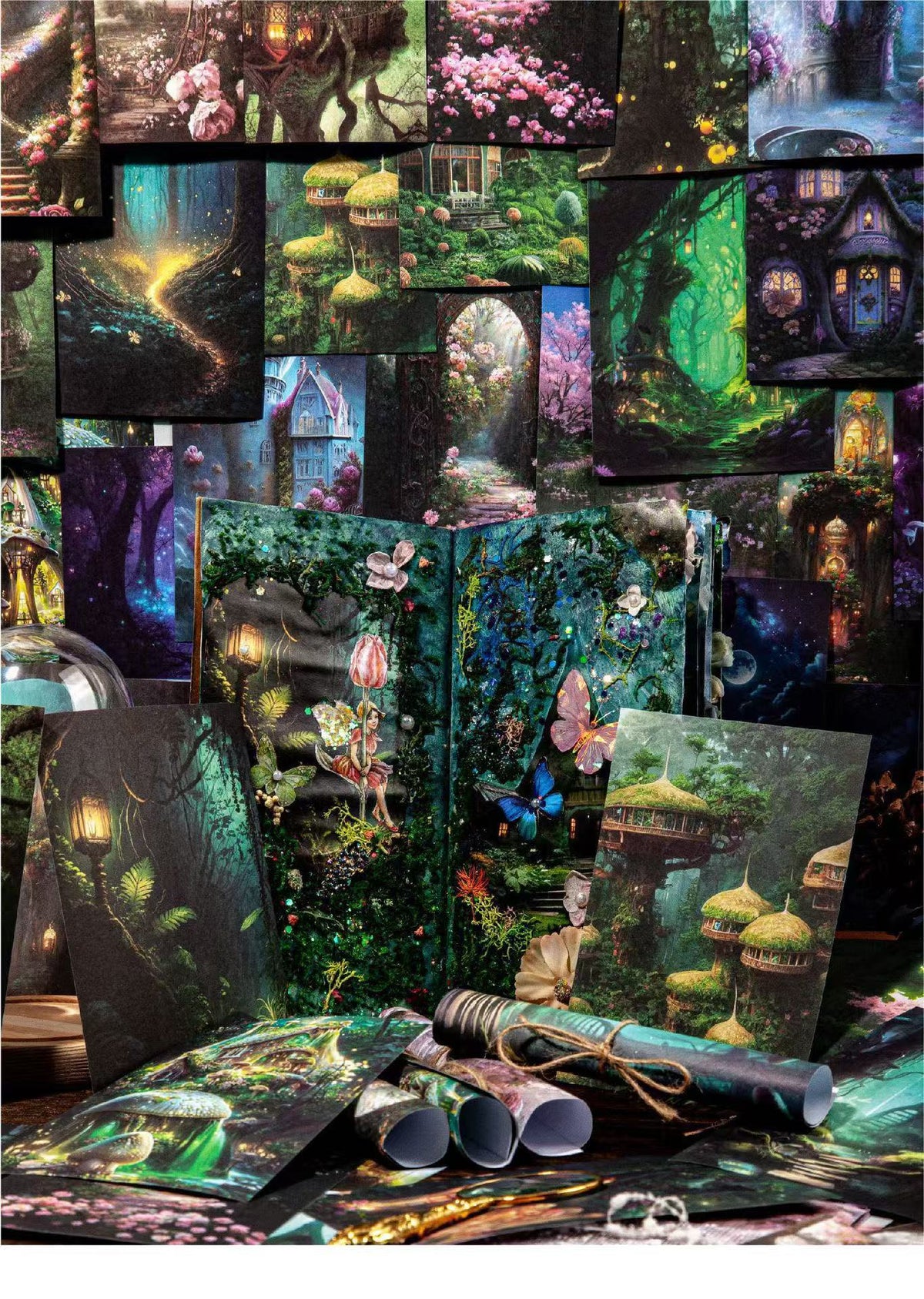 Fairy Forest Background Scrapbook Paper 20 Sheets Per Pack