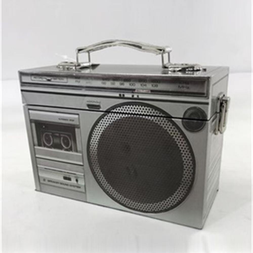 D0023 TV Radio Wooden Tape Boom Box