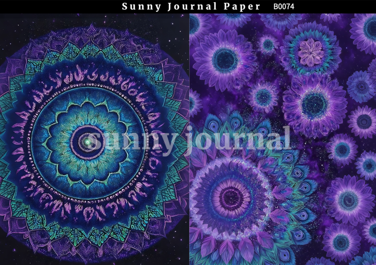 B0074-Boho Style Paper A5 paper 10pcs no repeat