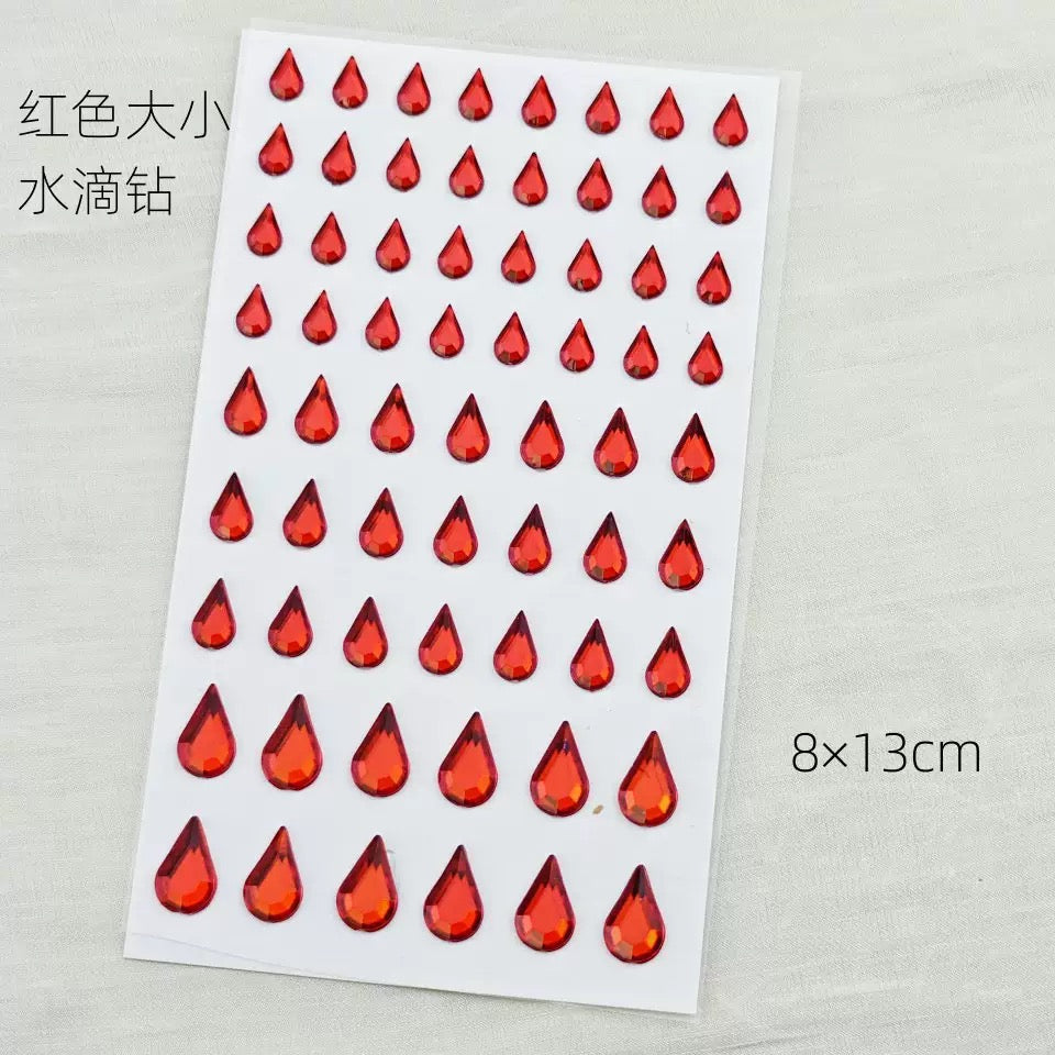 Gothic Tears Water drop 3D Stickers