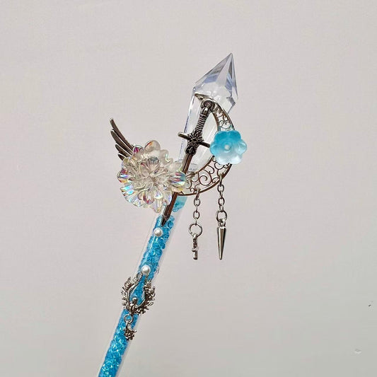 Handmade Moon Crystal Flower Carving Knife Pen Cutter for Journaling