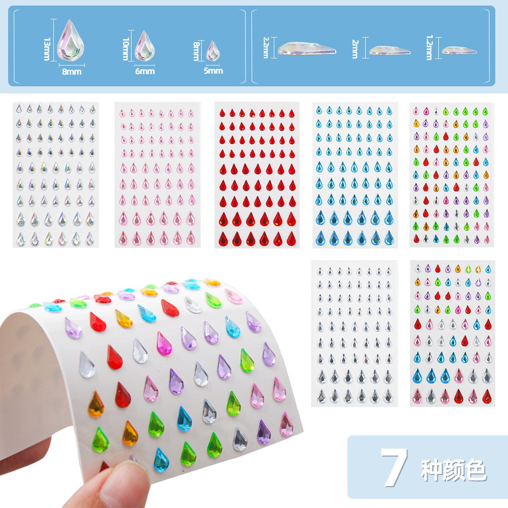 Gothic Tears Water drop 3D Stickers