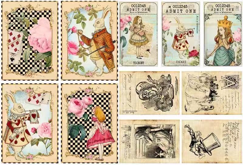 Alice in Wonderland Sticker Packs 11 designs