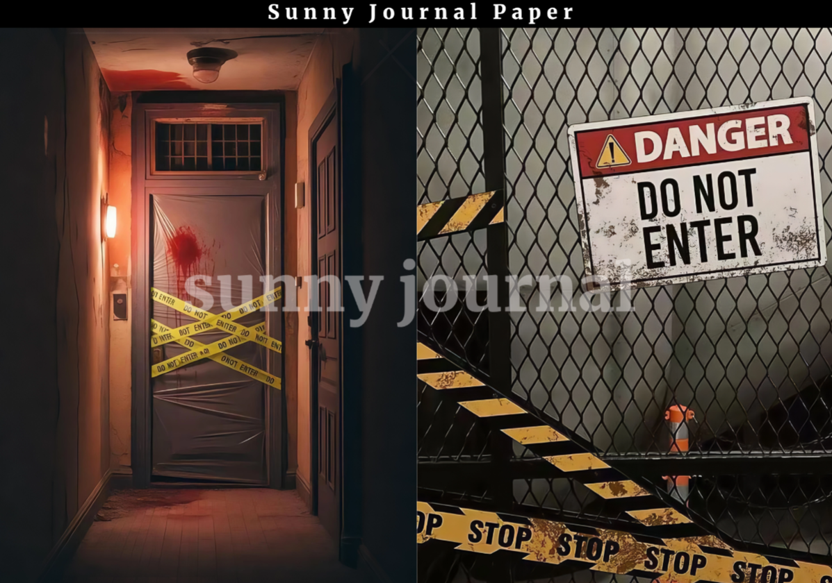 B0051-Crime Scene Detective Style A5 paper 10pcs no repeat