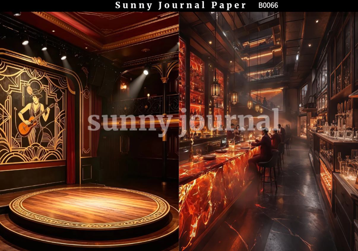 B0066-Luxury Bar Paper A5 paper 10pcs no repeat