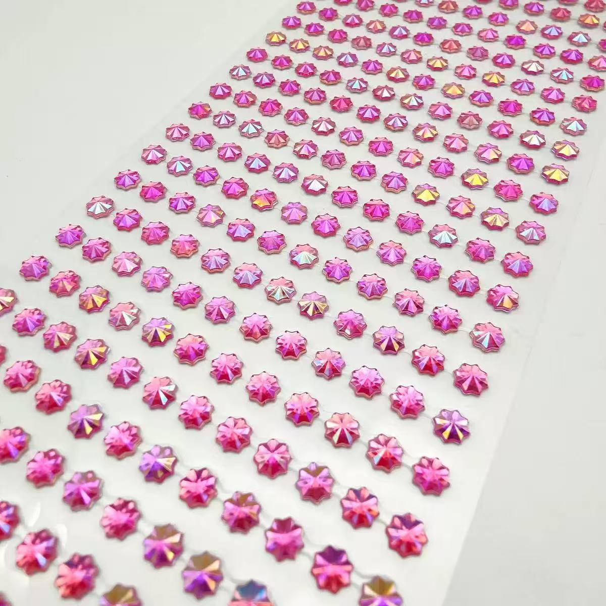 Connected Strip Snow flake 3D Stickers