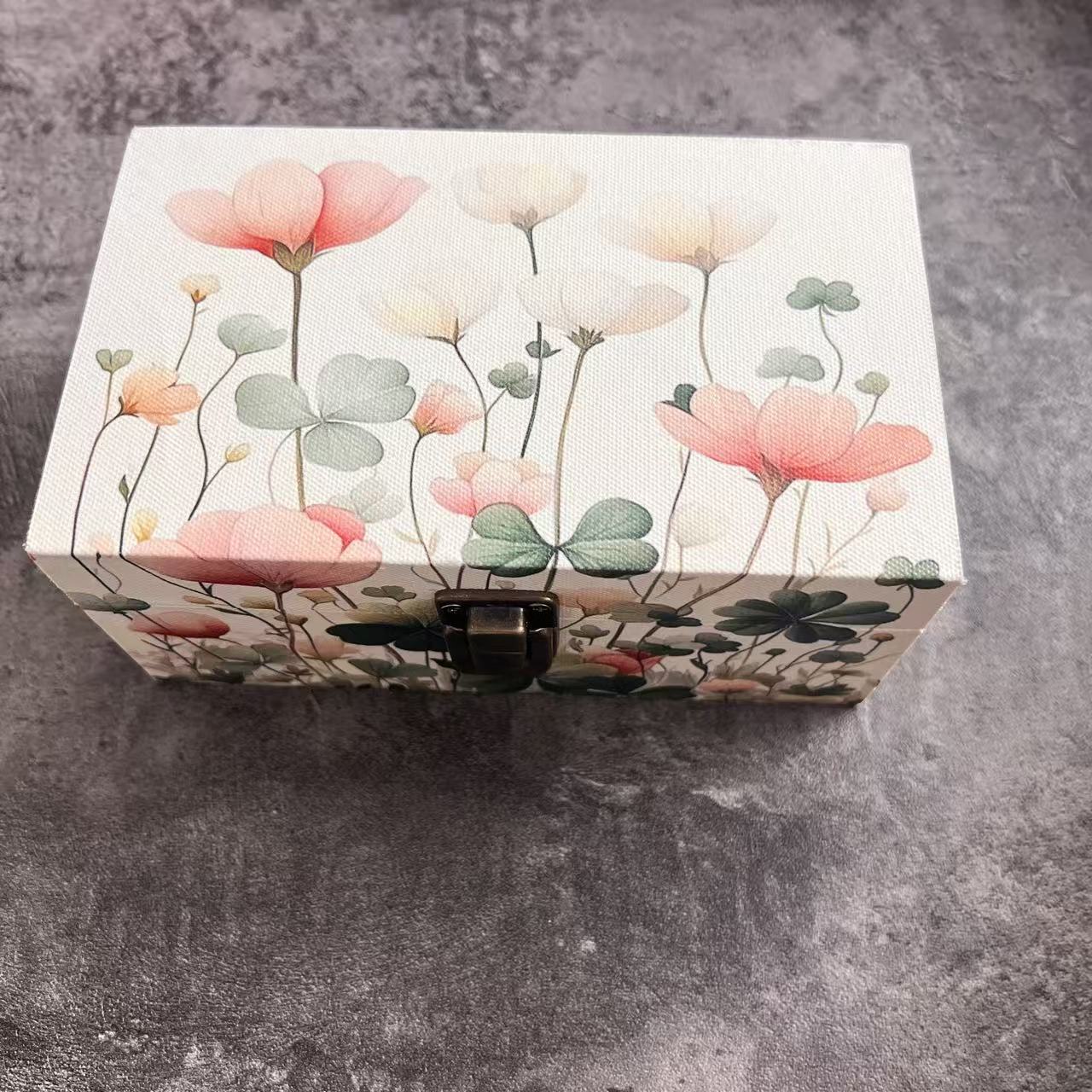Mystery Woonden Box For Journal Stickers/ Paper/ Tape（All Random Selections）