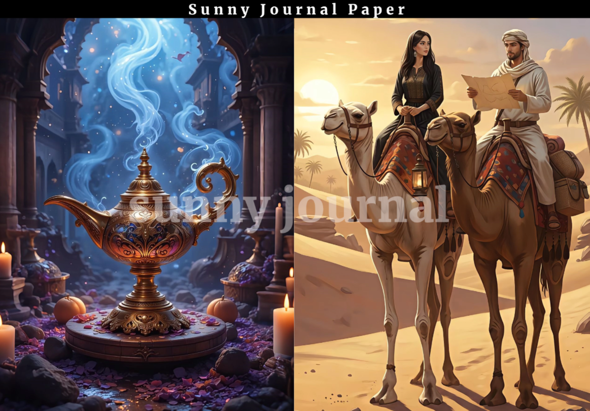 B0039-Arab style 20 images no repeat A5 Size