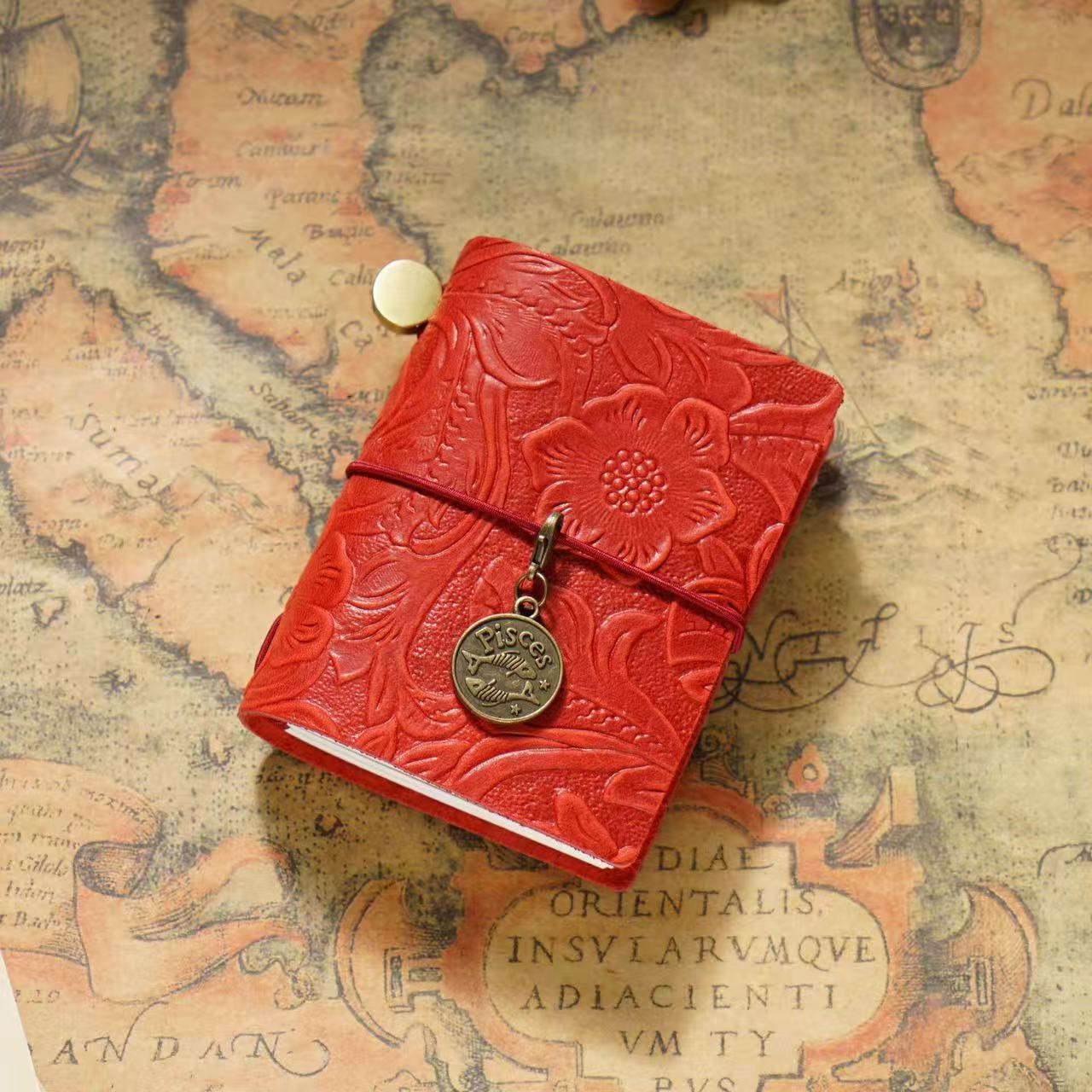 Medium Size Retro Real Leather Journal Book