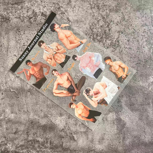 A0054--Hot Sexy Man PET Sticker 1 Pcs A5 Size