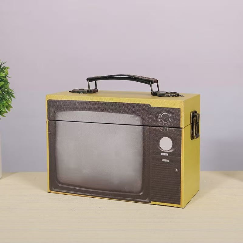 D0023 TV Radio Wooden Tape Boom Box